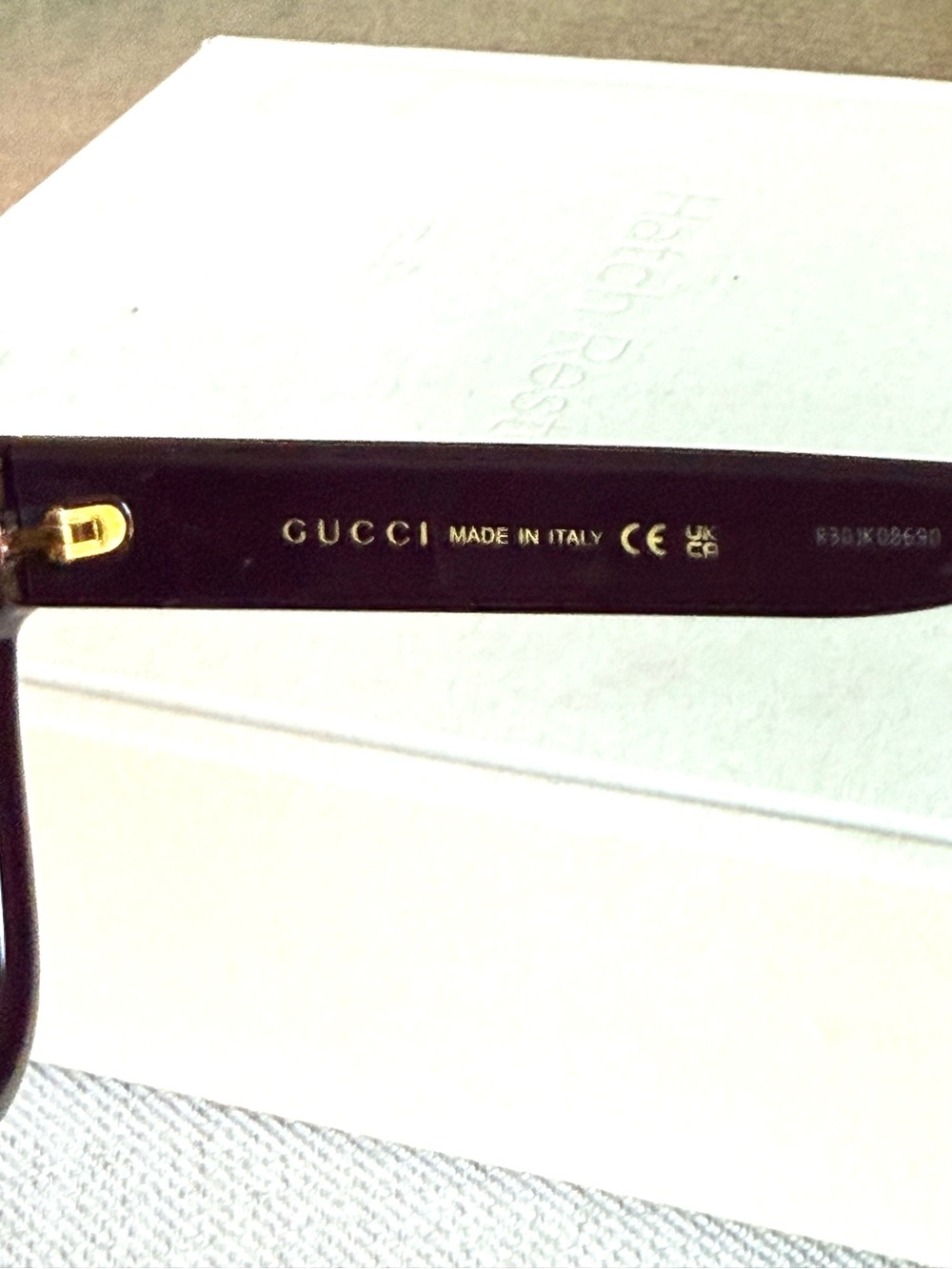 Gucci Oversized Square Sunglasses Burgundy | Brown Lenses | Made in Italy - Picture 3 of 10